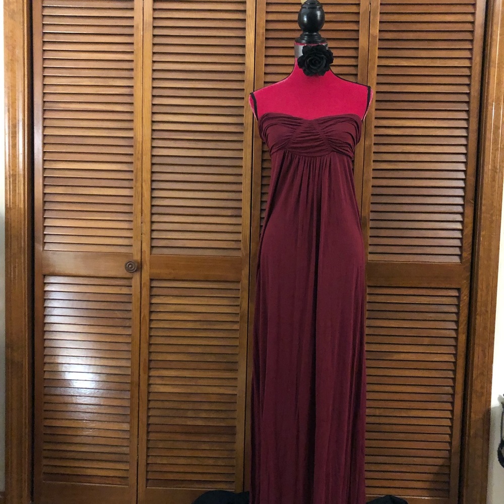 Burgundy maxi dress